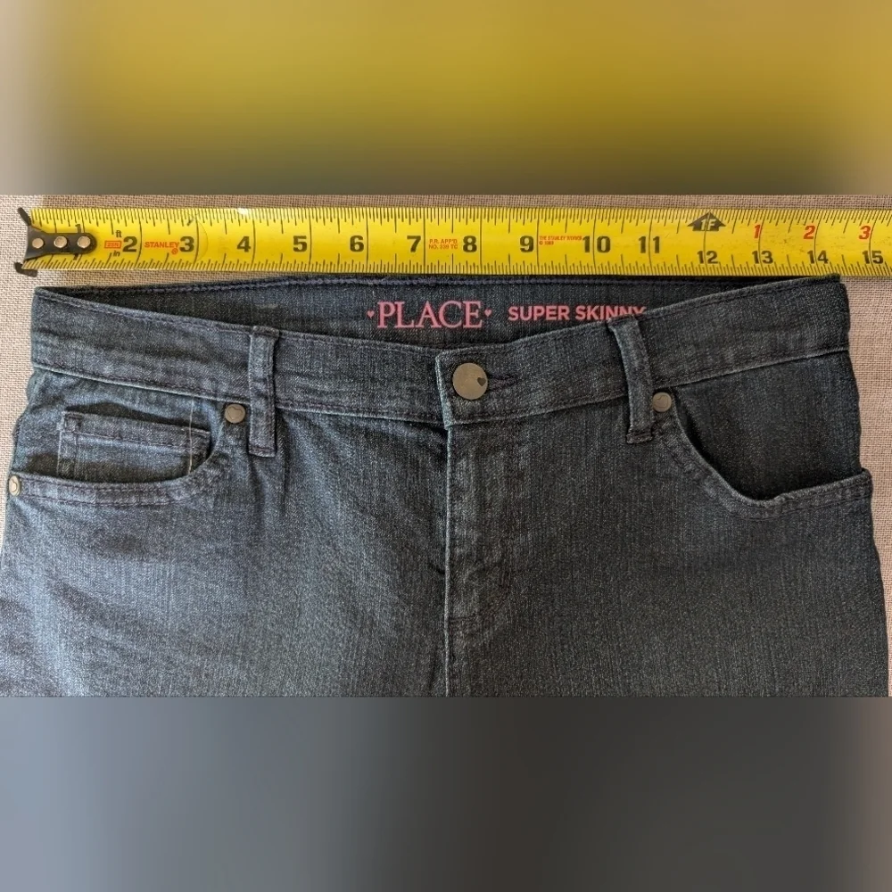The Children's Place NWT Girls Adjustable Waist Super Skinny Dark Wash Jeans NEW